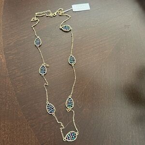 Pannee Gold Long Decorative Necklace